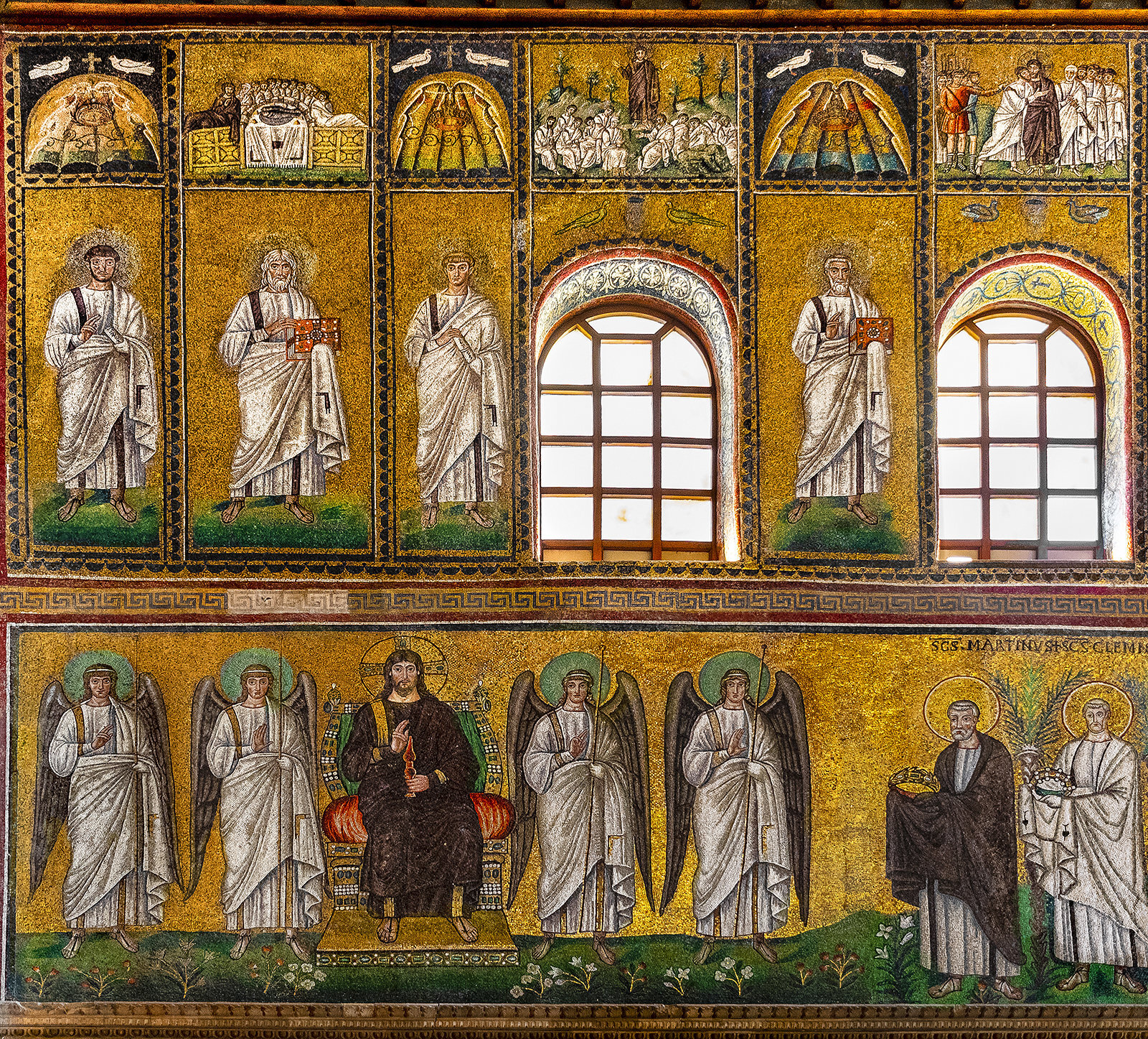 3-...parete Dx...Ges In Trono Tra Gli Angeli... Apolinnare Nuovo Ravenna